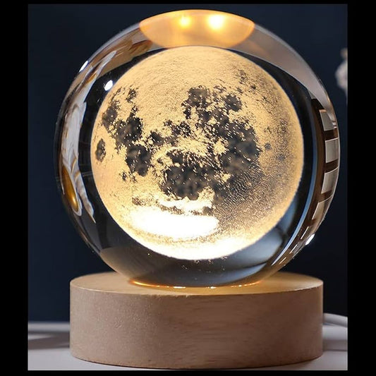 3D Moon Crystal Ball Night Lamp